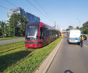 Łódź. Zderzenie tramwajów na Mickiewicza
