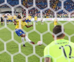 Ronaldinho na Stadionie Śląskim w meczu gwiazd Polska - Brazylia