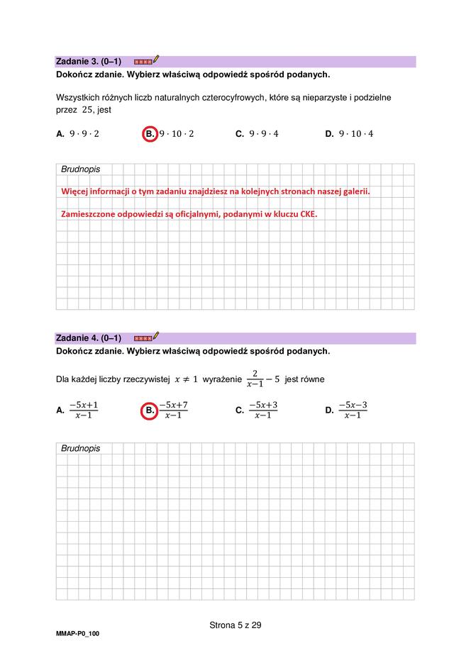 Matura próbna 2023: Matematyka. Oficjalne odpowiedzi CKE