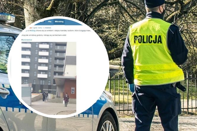 Policja z Elbląga chowa się za winklem i wlepia mandaty za brak maseczek?! Zdjęcia internauty robią furorę