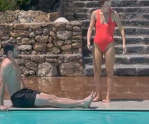 Olga Frycz i Albert Kosiński w basenie