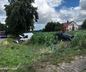 Pięć osób rannych w poważnym wypadku w powiecie łukowskim!