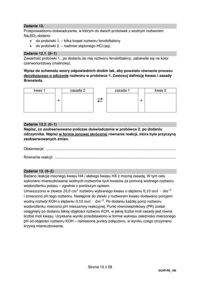 Matura 2023: chemia formuła 2015