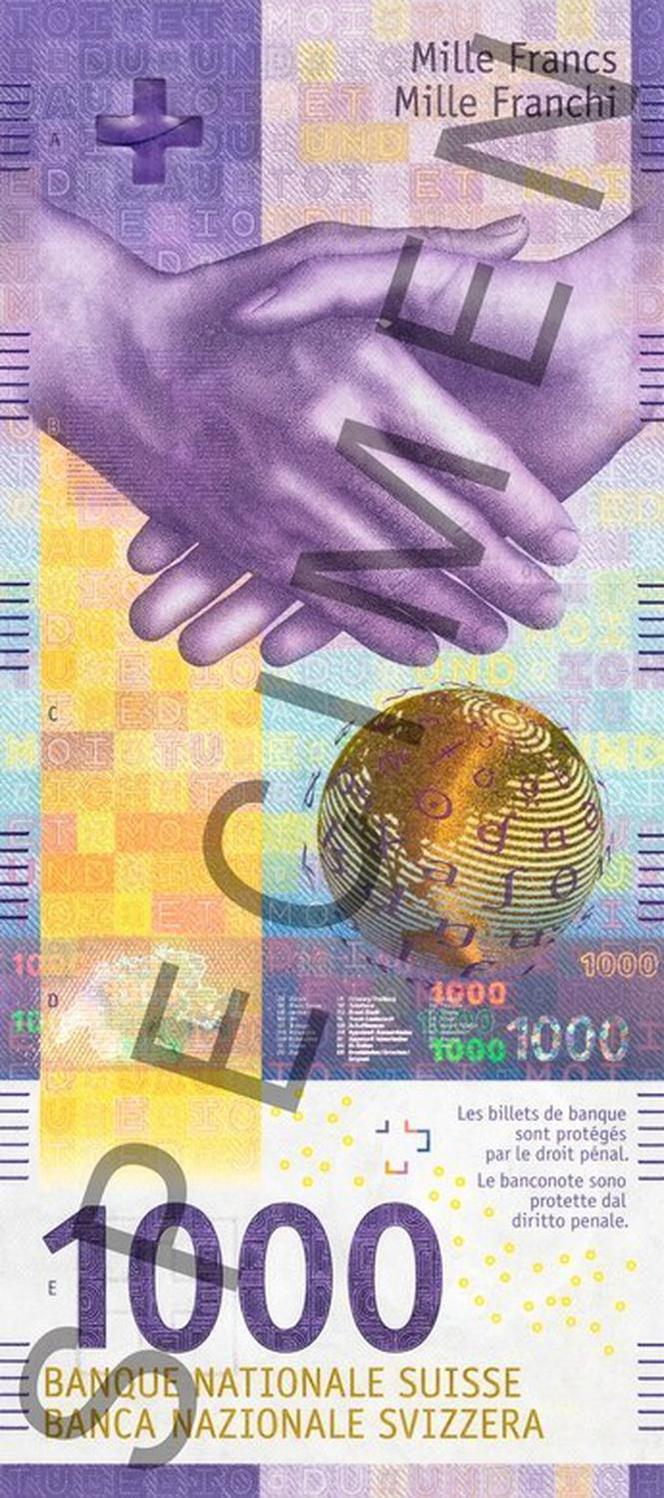 Nowy wzór banknotu o nominale 1000 franków 