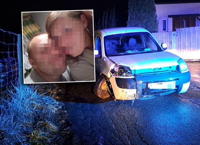 Pijana kobieta wjechała w latarnię. Mąż próbował wziąć winę na siebie