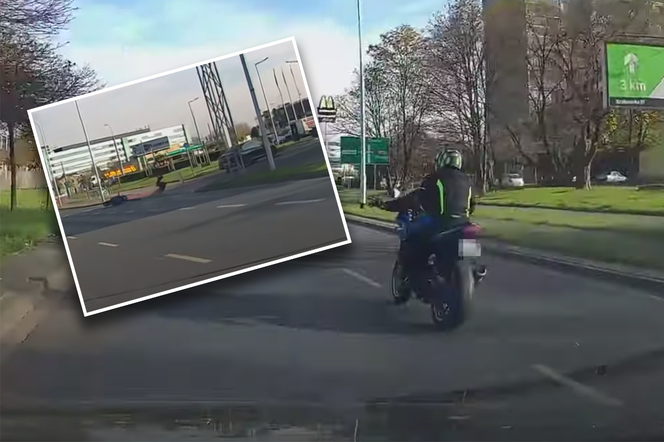 Wypadek motocyklisty we Wrocławiu. Uderzył głową w krawężnik