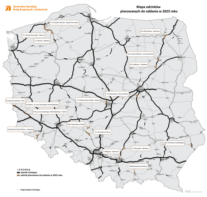 260 tys. nowych dróg w Polsce. Oto plany drogowców na 2023 rok