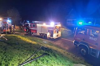 Lubaszowa. Strażacy walczyli z pożarem kotłowni w budynku mieszkalnym