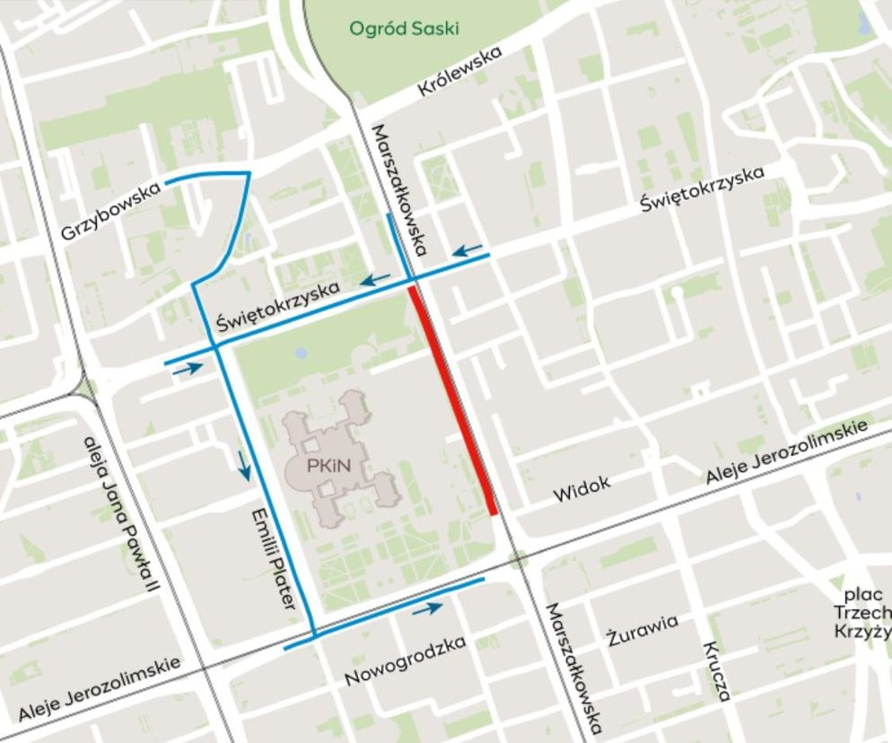 Frezowanie Marszałkowskiej