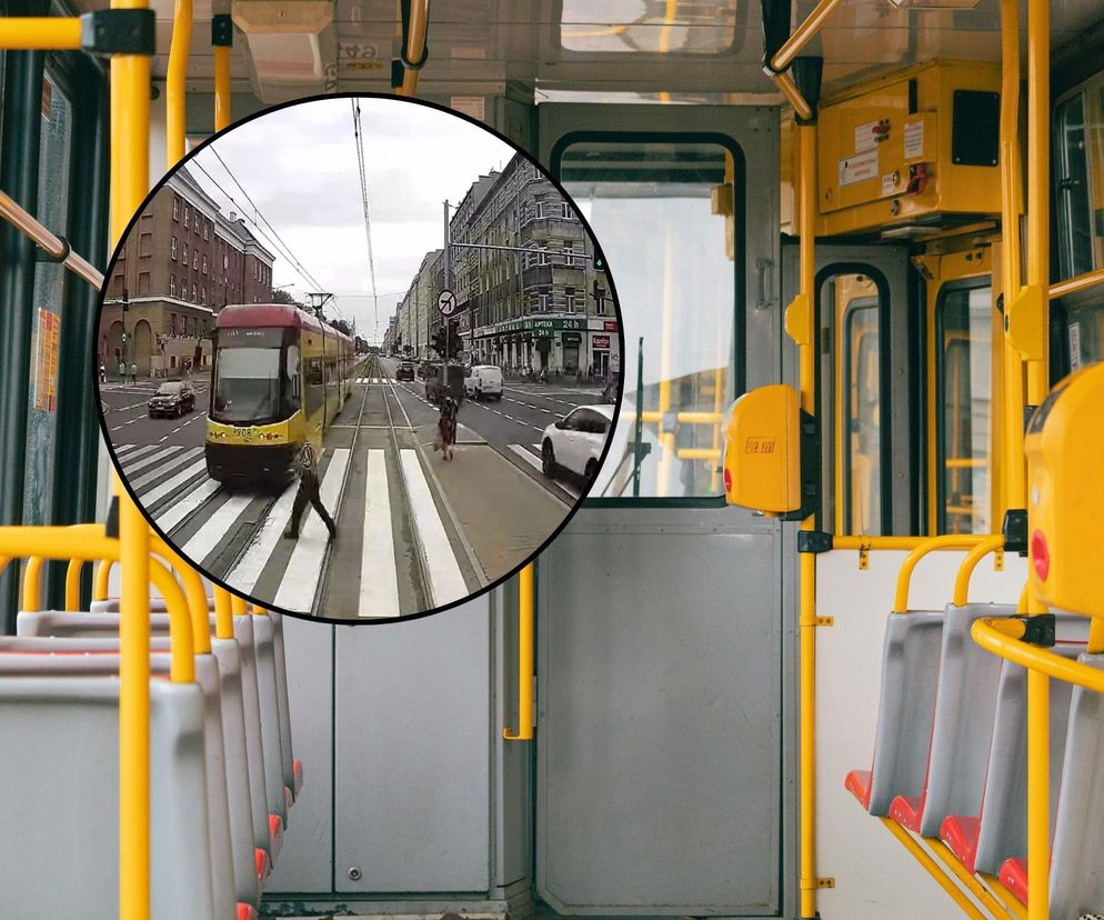 Z nosem w telefonie szedł wprost pod tramwaj. Sieć obiega nagranie