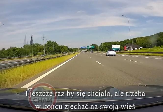 Autostrada A4. Drogowy szeryf filmuje własne wykroczenie