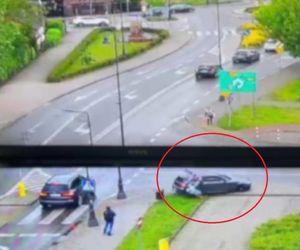 Pijany kierowca BMW skosił skrzyżowanie i wjechał w pieszych! Przerażające nagranie spod Piaseczna
