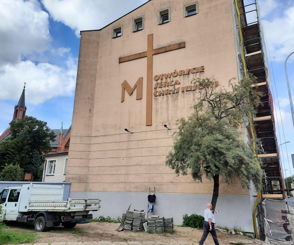 Klasztor sióstr klarysek w Słupsku w czasie remontu 