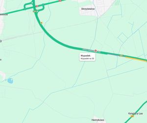 Wypadek na S5 koło Leszna. Zderzyły się bus i samochód ciężarowy