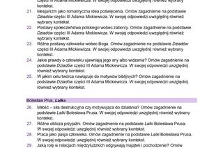 Matura 2025 - pytania jawne język polski część ustna