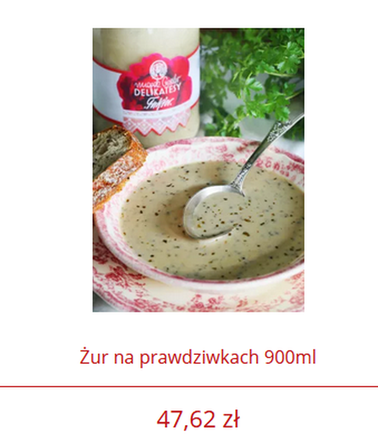 Żurek, czyli świąteczny klasyk to koszt 47,62 zł za 900 ml