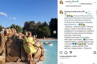 Katarzyna Skrzynecka wypoczywa z córką na Sardynii