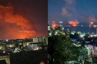 Płonie rosyjski tankowiec. Ukraińskie drony uderzyły