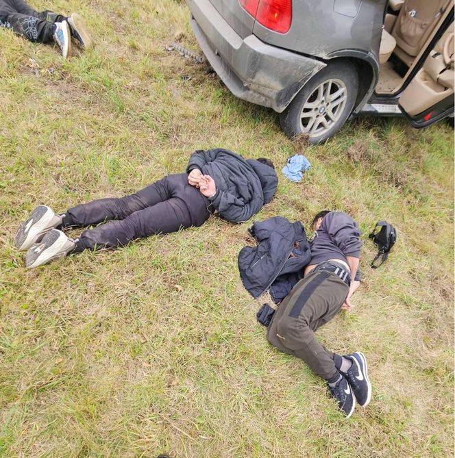 Dramatyczny pościg w Wołominie! BMW w rowie, imigranci z Afganistanu w rękach policji