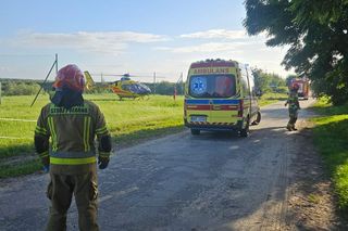 Motocyklista potrącił 6-letnie bliźniaczki. Śmigłowiec LPR w akcji