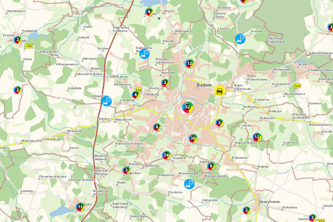 Screen z Krajowej Mapy Zagrożeń Bezpieczeństwa