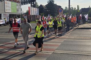 Protest hutników w Rudzie Śląskiej. Nie dla stali ze wschodu