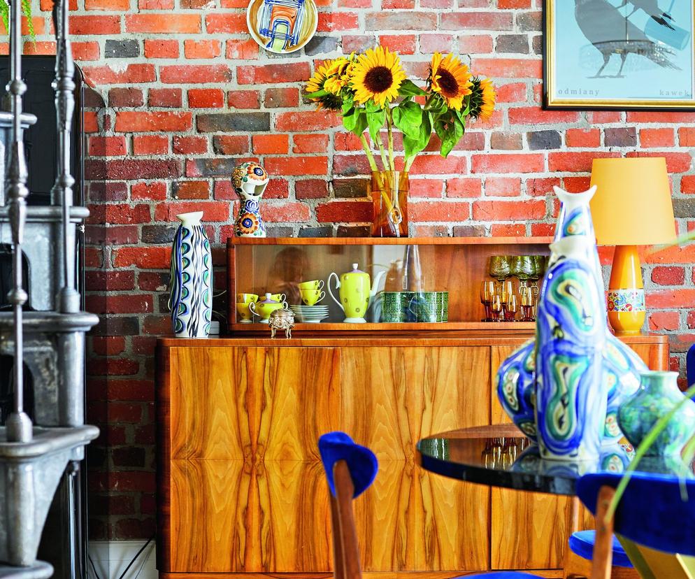 Mieszkanie w stylu vintage - kolekcja talerzy ściennych