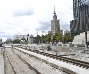 Remont torowiska na ul. Marszałkowskiej (sierpień 2025)