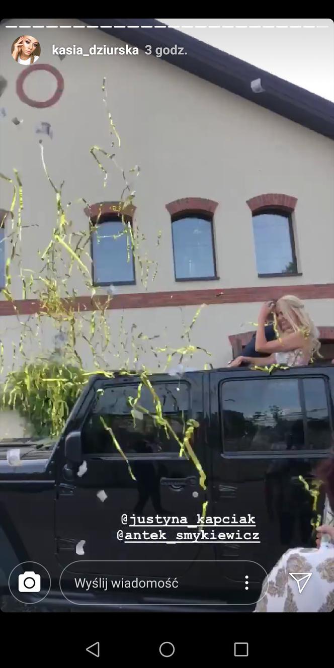 Kasia Dziurska na ślubie Antka Smykiewicza