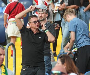 Kibice na meczu gwiazd Polska - Brazylia na Stadionie Śląskim
