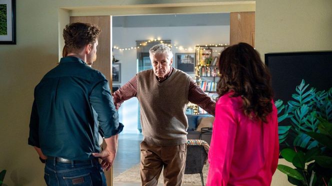 	M jak miłość odc. 1853. Marcin (Mikołaj Roznerski), Aleksandra (Małgorzata Pieczyńska), Erwin (Andrzej Dopierała)