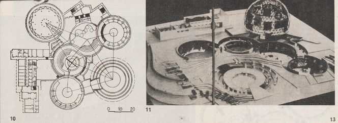 Pawilon Niemieckiej Republiki Federalnej na EXPO-70. Źródło: Architektura (nr 9, 1970 r., str. 334)