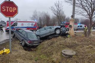 Wypadek pod Kielcami. Dwie osoby w szpitalu