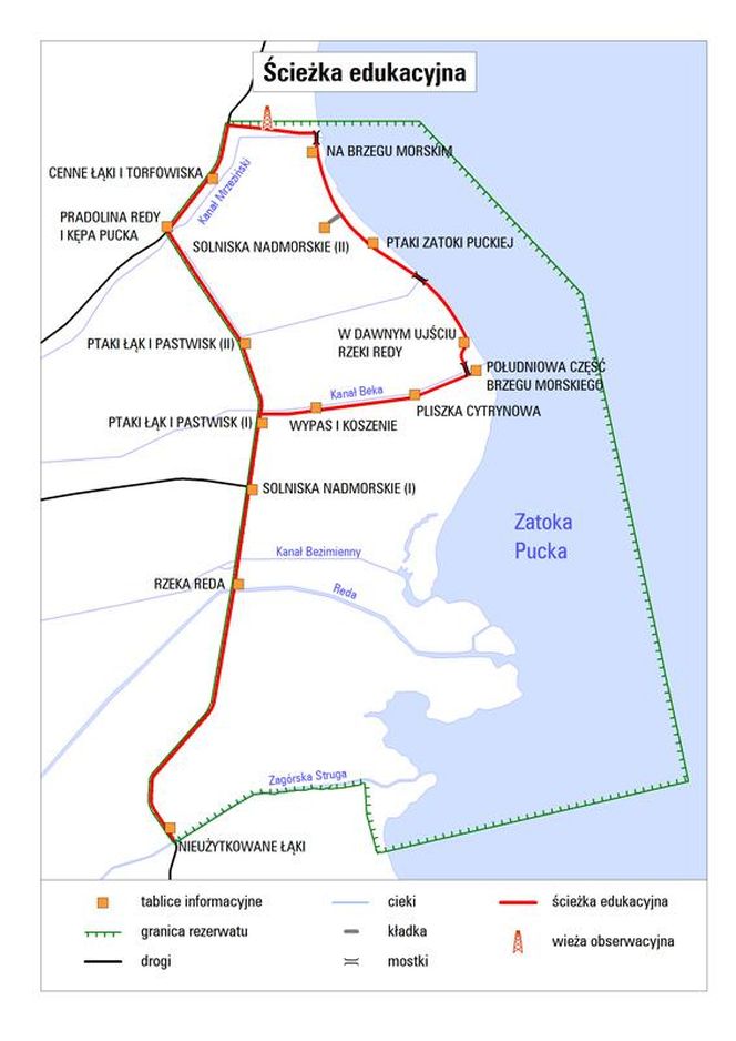 Mapa ścieżki edukacyjnej Rezerwat Beka