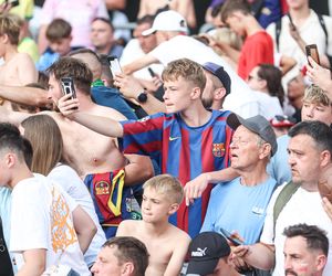 Kibice na meczu gwiazd Polska - Brazylia na Stadionie Śląskim
