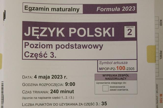 Matura 2023 język polski nowa formuła ARKUSZ, ZADANIA, TEMATY	