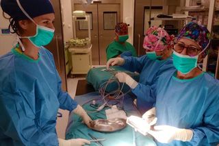 Mała dziewczynka po przeszczepie skóry