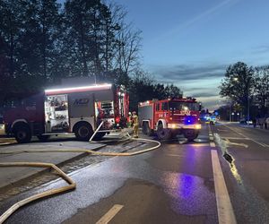 Pożar budynku socjalnego w Człuchowie. Ewakuacja mieszkańców