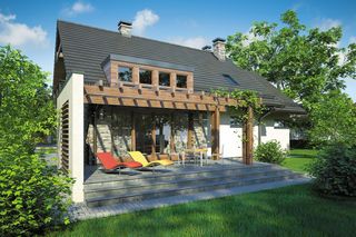 Domy z antresolą - 10 projektów domów jednorodzinnych z salonem po sam dach i wnętrzami zalanymi światłem