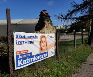 Rzeszowskie osiedla pozaklejane plakatami wyborczymi. Plakat na plakacie 