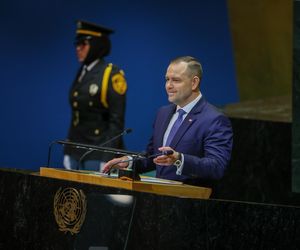 Prezydent RP Karol Nawrocki podczas 80. sesji ONZ w USA