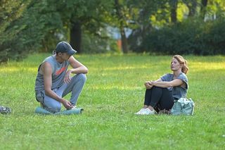 Pierwsza miłość, odcinek 3921: Teresa (Ewa Skibińska), psychol Mateusz (Lesław Żurek)