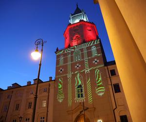 Lublinalia 2024. Na Wieży Trynitarskiej można oglądać wyjątkową iluminację.