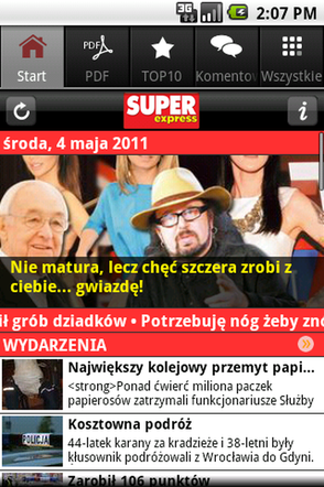 Super Express na platformie Android