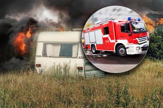 Sztabin. Tragiczny pożar. 58-letni mężczyzna zginął w pożarze przyczepy kempingowej