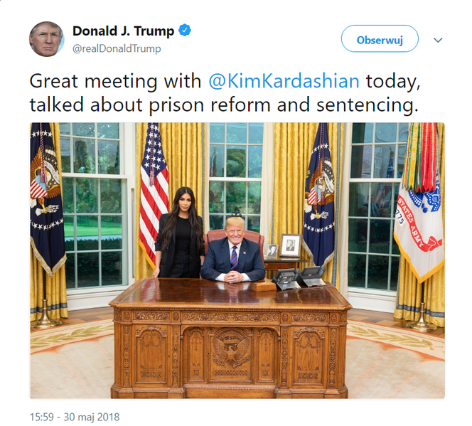 Kim Kardashian u Donalda Trumpa