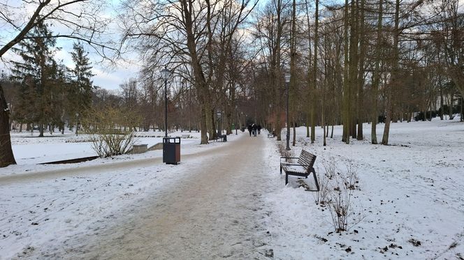 Nałęczów - Park Zdrojowy zimą