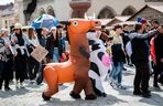 Korowód studentów podczas juwenaliów 2025 w Krakowie