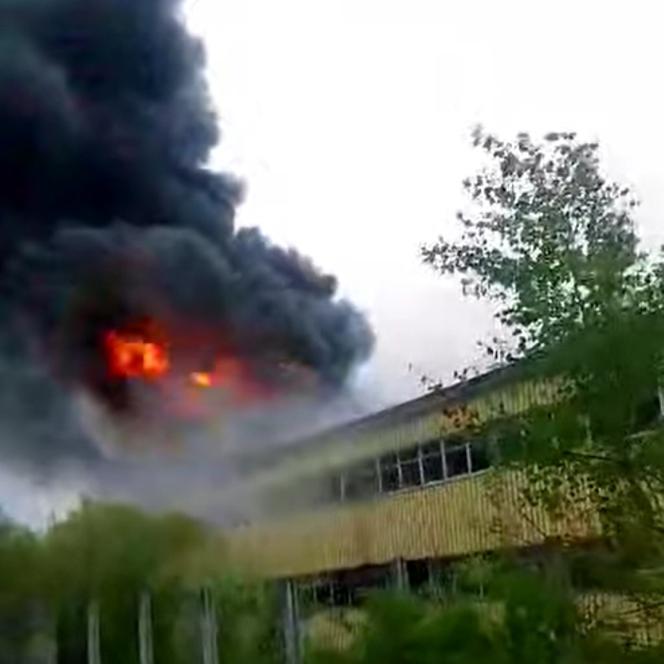 Pożar materiałów niebezpiecznych w Kaczycach