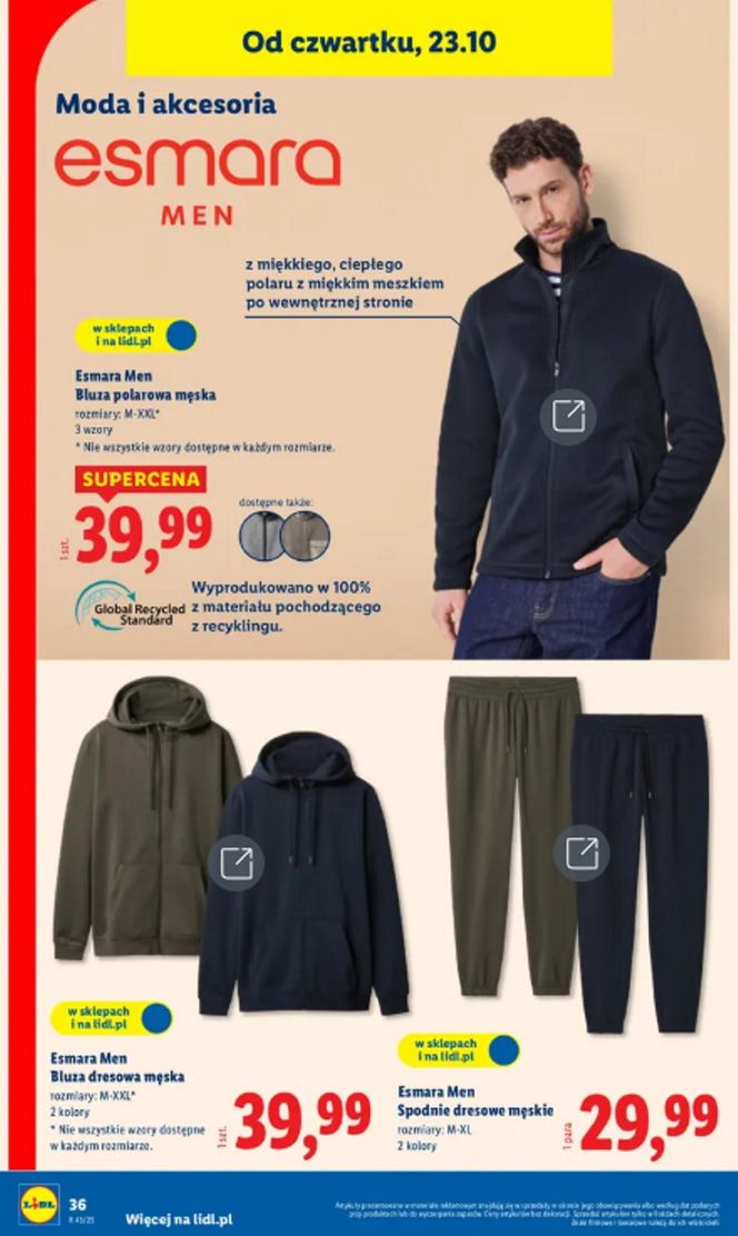 Ubrania na jesień w Lidlu